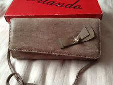 Orlando Mink Leather Handbag Hand Bag with shoulder strap 