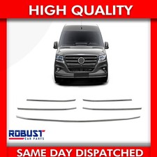 5PCS FOR MERCEDES SPRINTER CHROME FRONT GRILL COVER TRIM S.STEEL (18-22)