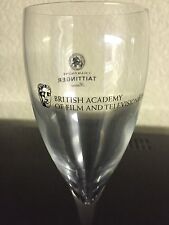 TAITTINGER CHAMPAGNE FLUTES WITH KNIGHT & BAFTA LOGO X 2 FLUTES BRAND NEW UNUSED