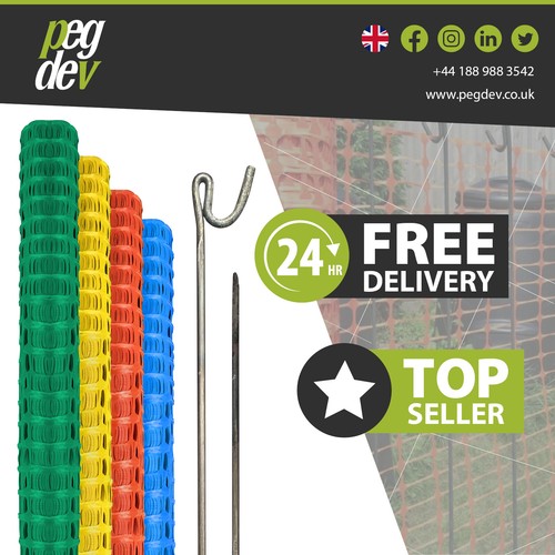 Plastic barrier fence with - plastic,