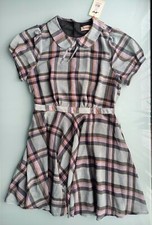 Size 10 UK JOY LOUCHE PETER PAN Collar Fit N Flare Check Tea Dress