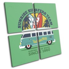 Retro Surf Beach Bus Vintage