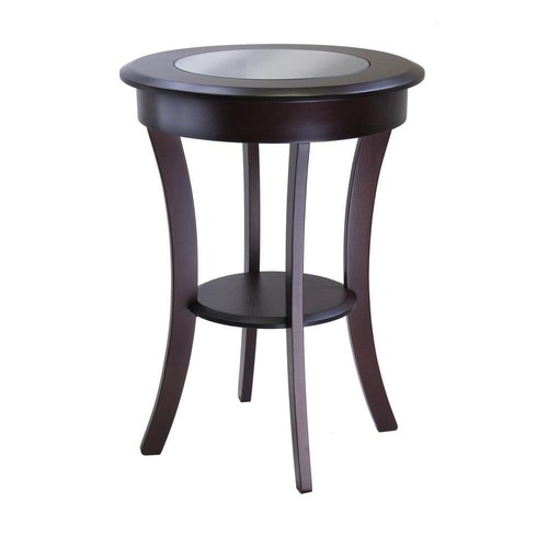 Round accent table cappuccino - accent,