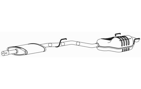 Quality rear exhaust silencer - rear,