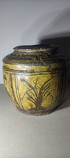 Antique Old Asian Earthenware Pottery Storage Jar