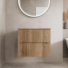 600mm bathroom vanity unit oak - vanity,