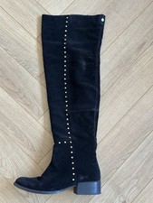 Carvela Women's Black Suede Thigh High Boots UK Size 6 EUR 39