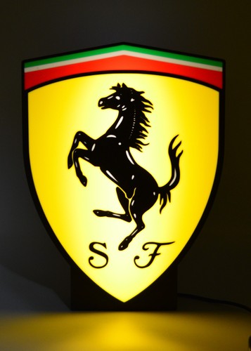 Ferrari lighted sign - lighted,