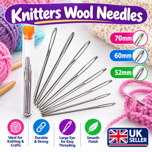 9pcs knitters wool needles - 9pcs,