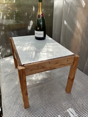 Side table made from reclaimed
