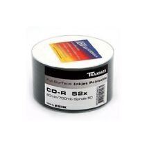 50 x Ritek Traxdata 52x Full Face White Inkjet Printable Blank CD-R CDR Discs