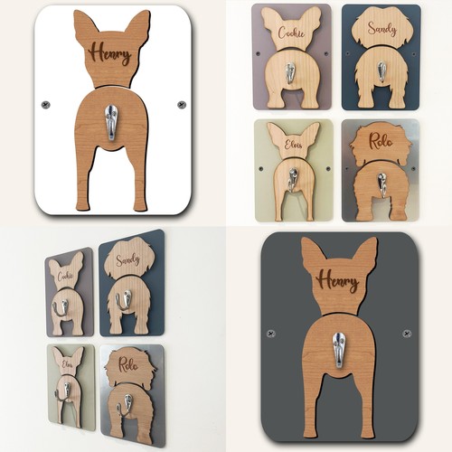 Rat terrier dog lead holder - terrier,