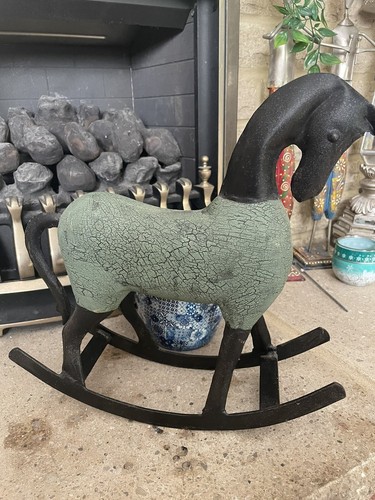 Vintage rocking horse metal - vintage,