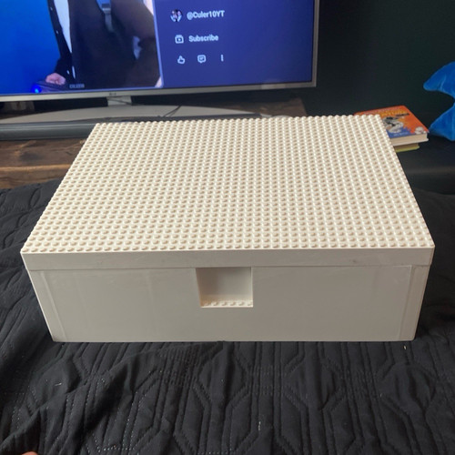 Lego white plastic storage - white,