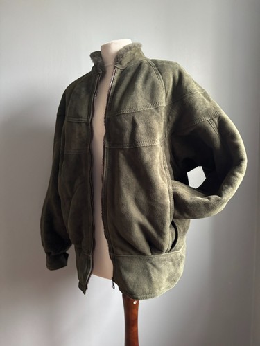Vintage green sheepskin - green,
