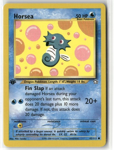 Pokemon horsea 062 111 - horsea, 1st