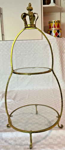 Gold crown cake stand - crown, wedding