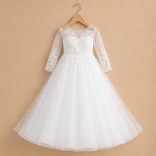 Flower Girl Dress White Lace