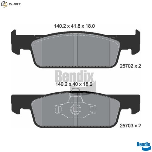 Brake pad set - disc,