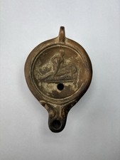 Ancient Roman Terracotta Erotic Oil Lamp 1st century A.D. (Erotica)