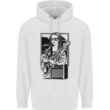 Electric Guitar Mona Lisa Rock Music Player Childrens Kids Hoodie