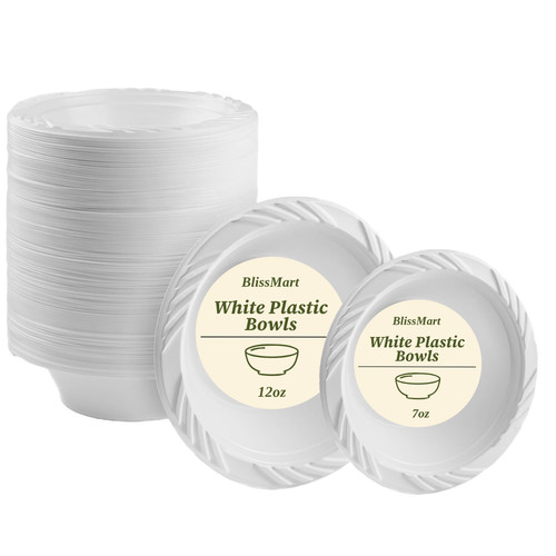 Disposable party bowls white - disposable,