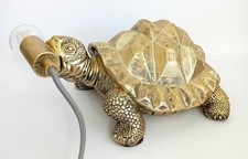 Tafari Tortoise Gold Tone Table Lamp