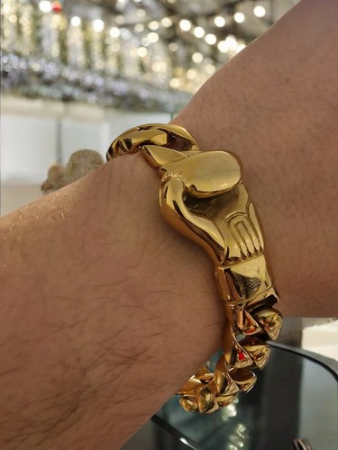 Gold plated boxing glove cuban - plated,
