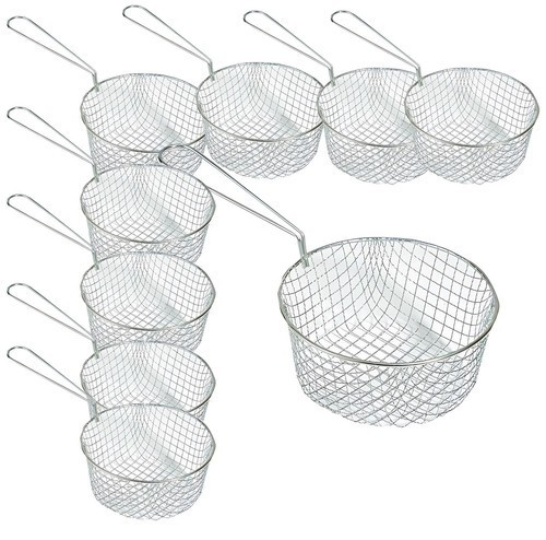 Wire mesh frying chip - chip, pan
