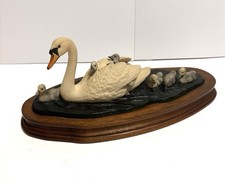 Border Fine Arts Swan And Cygnets Vintage 1986