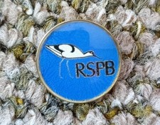 RSPB Vintage Round Enamel Pin Badge