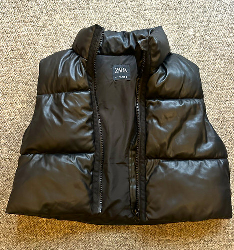 Zara black leather - leather, padded