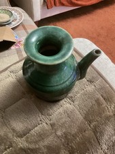 Small Green Glazed Jug. Possible Shiwan Ware Chinese Pottery.