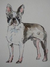 Original dog watercolour