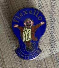 Vintage Collectors Button Hole Badge Enamel Advertising ‘Flexello’ Sports Club 