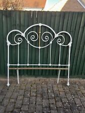 White metal & Brass Headboard double 4ft 6ins