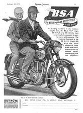 1954 Advert for BSA 'B33'