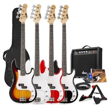 GigKit Electric Bass Guitar Set Full Size 4 String with Amplifier & Accessories