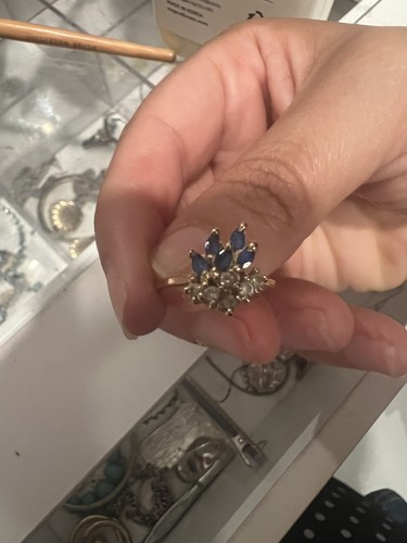 Blue sapphire marquise cut - sapphire, cut&