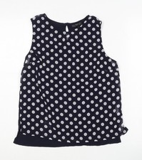 Topshop Women's Blue Polka Dot