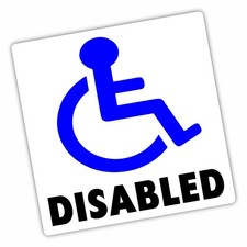 Disabled Logo Sign Text Car