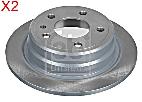 Rear brake disc - disc, febi