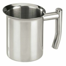 Stainless Steel Milk Frothing Jug Frother Coffee Latte Container Metal Pitcher