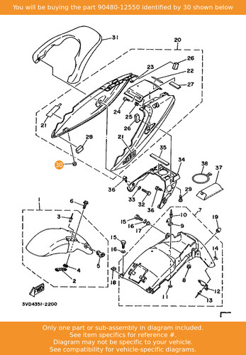 Yamaha grommet 90480 12550 - grommet,, 90480-12550