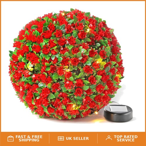 Elegant 28cm red topiary balls - elegant,