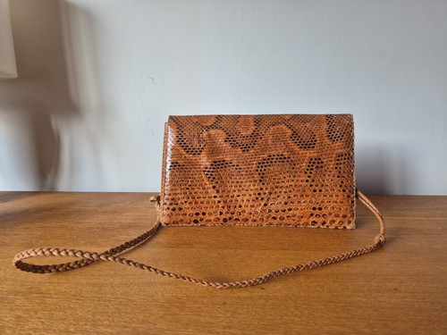 Vintage brown snakeskin and - vintage,