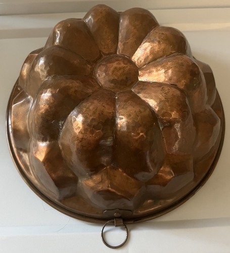 Antique french copper cake - antique,