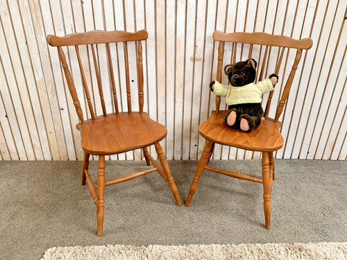 Vintage pair spindle - of,