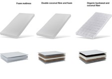 Cot Bed Junior Toddler MATTRESS 140x70 160x80 180x80 Foam / Coconut / BUCKWHEAT