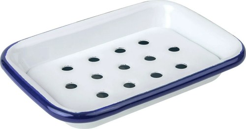 Enamel soap dish tray - enamel,